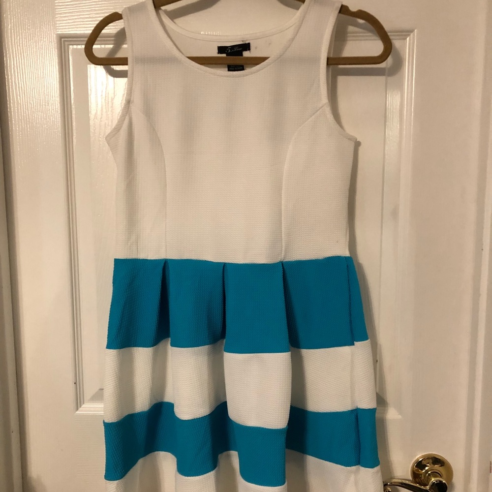 Blue and White Dress